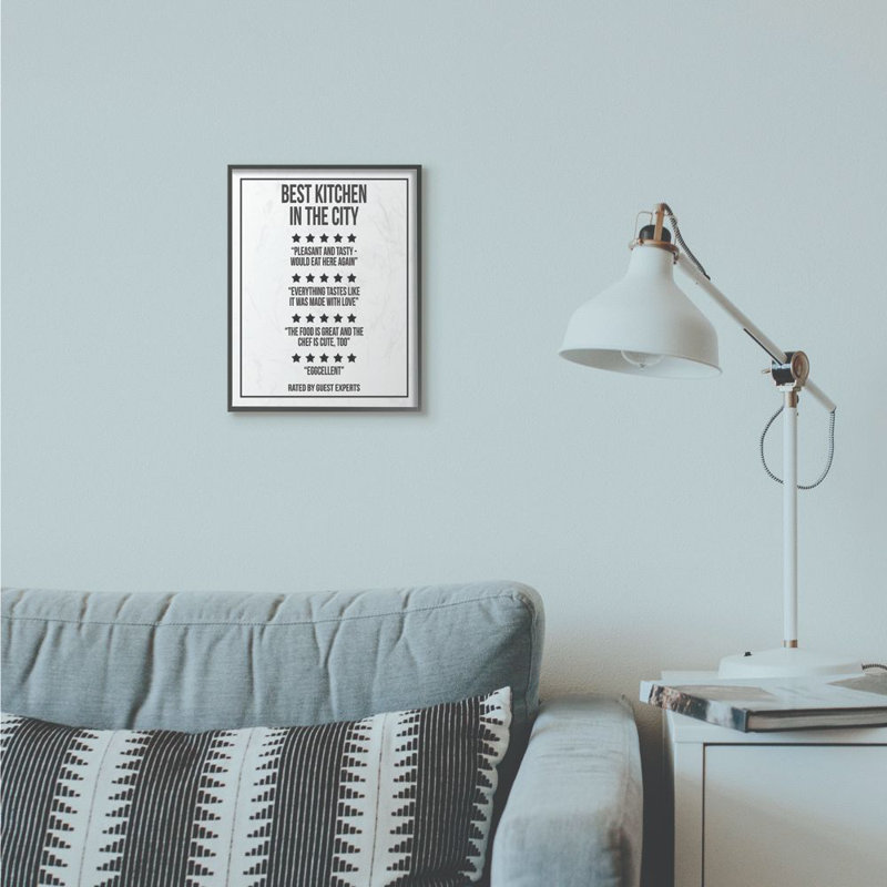 « five star cuisine room », impression sur toile, Giclée encadrée noir minuit, H 14 po x l 11 po x P 1,5 po