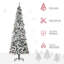 Arbre de Noël artificiel enneigé 7,5 pi avec 600 branches de pin réalistes, pommes de pin, baies, ouverture automatique