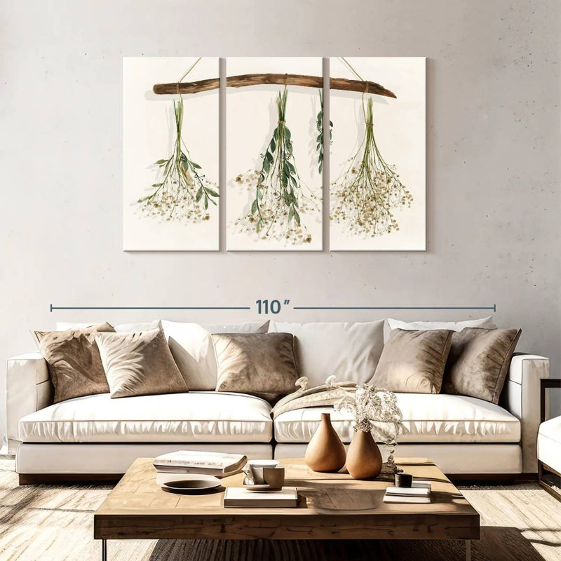 Harnek Drying Flowers, 48" H x 74" W