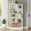 Bibliothèque blanche 70,87 "à 6 niveaux avec rangement pour le salon, le bureau, la chambre à coucher-605530933-605530931