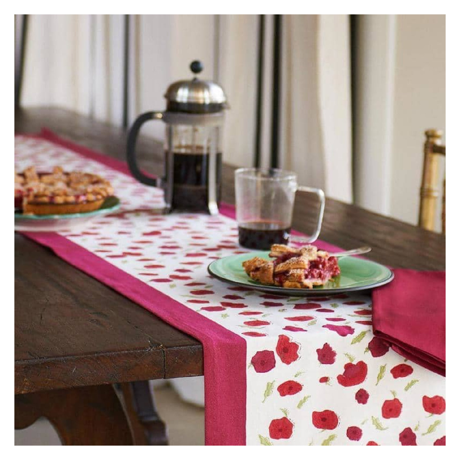 Brian Floral Table Runnner, 72" x 16"