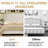Fabric Upholstered Bed,Tufted Headboard Adjustable Height Bed Frame-31103054-31103040