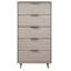 Commode 24 "en gris clair Granville (5 tiroirs)-538612403