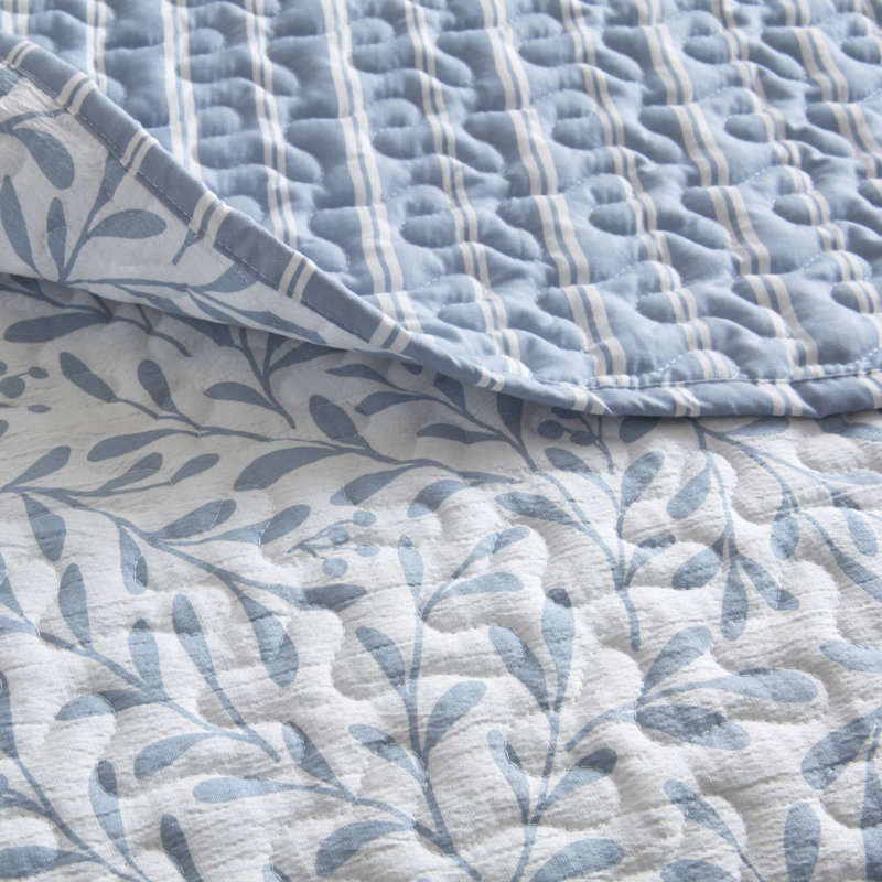 3-Piece Full/Queen Print Quilt Set