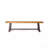 Outdoor Carlisle Benches, Sandblasted Brown + Rustic Metal (Set Of 2)-1560058732