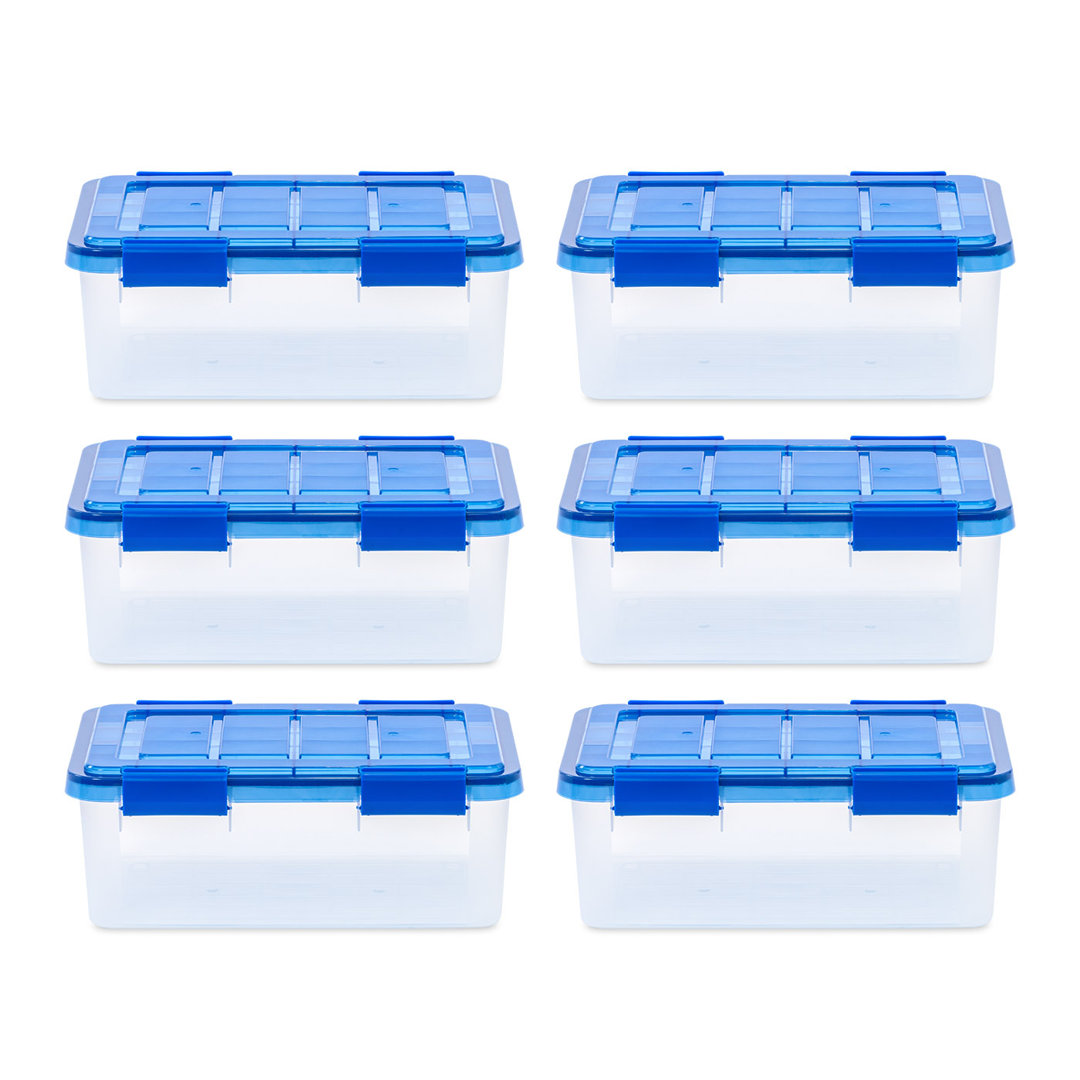 16qt [4 gal] Element Resistant Ultimate Clear Storage Box (Set of 6) IRIS USA, Inc.