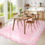 Tapis de salle à manger rectangulaire en polyester 8 pi x 10 pi rose-338099989-338100010