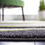 Tapis intérieur en polypropylène tissé à la machine à motif abstrait Dubach gris / vert / blanc-250790140