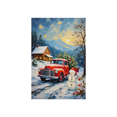 «Great Christmas Decor Snowman», art mural 24 po x 36 po