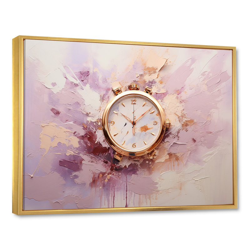 Minimalisme, impression sur toile I Watches, H 34 po x l 44 po x P 1,5 po, Cadre flottant doré