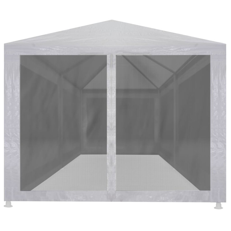 3m x 6m Steel Party Tent, White, 6 x 3 m, with 6 Sidewalls