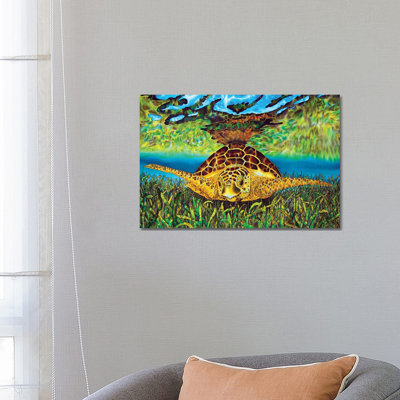 Turtle Grass 1 Piece Wrapped Canvas Wall Art