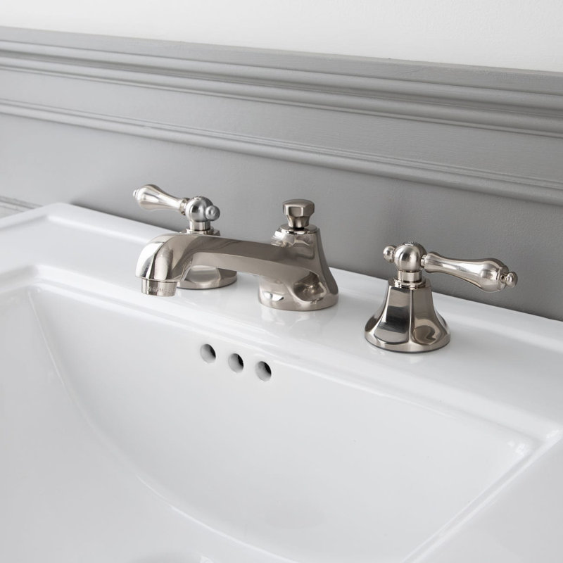 Widespread 2-handle Bathroom Faucet, Brushed Nickel