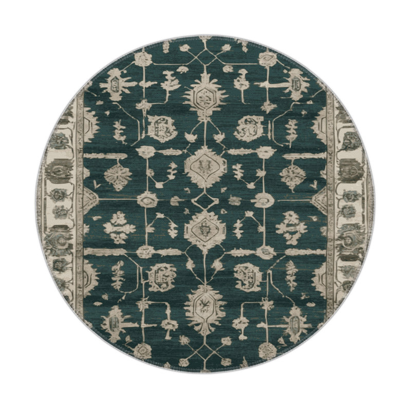 Tapis vert intérieur et extérieur surteint, Rond 5 pi