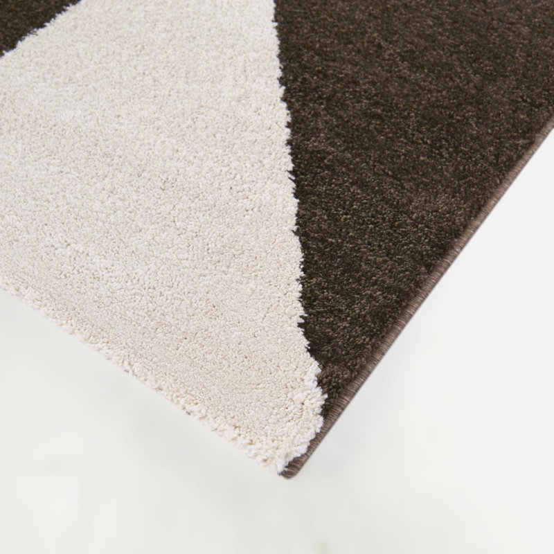 Rex Brown Modern Geometric Area Rug, Rectangle 5'3" x 7'