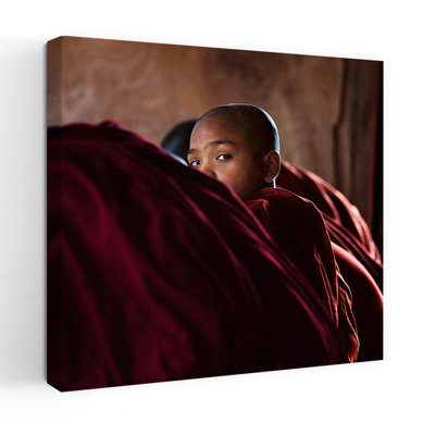 Curious Young Monk Abstract Contemporary Wall Art Print