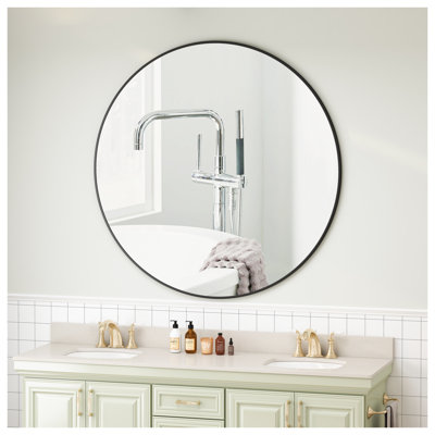Miroir mural miroir de meuble-lavabo rond de 42 po