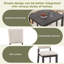 Ensemble de table de salle à manger moderne 4 personnes avec 4 chaises, ensemble de table de salle à manger pour 4 personnes, table de salle à manger en bois 5 pièces