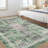 Oriental Machine Washable Area Rug Non-Slip Indoor Carpet Non-Shedding Floral Rug for Living Room Bedroom Dining Room Hallway Kitchen Office Playroom Nursery-3057363
