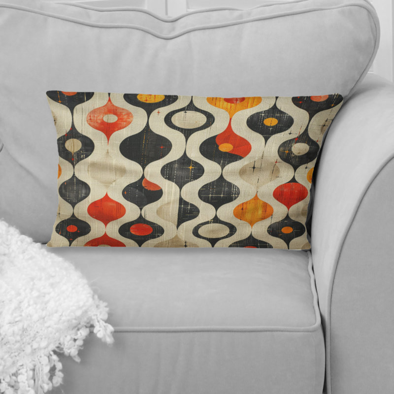 Coussin lombaire orange Midcentury Charm II - Midcentury