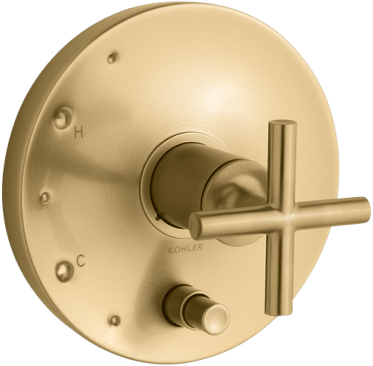 Purist Rite-Temp Pressure-Balancing Valve Trim, Vibrant Brushed Moderne Brass