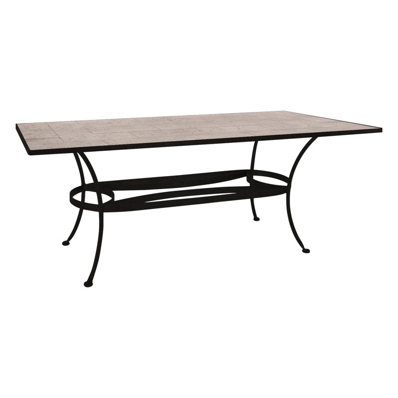 Outdoor Rectangle Dining Table, Carbon Black, Summit Gray