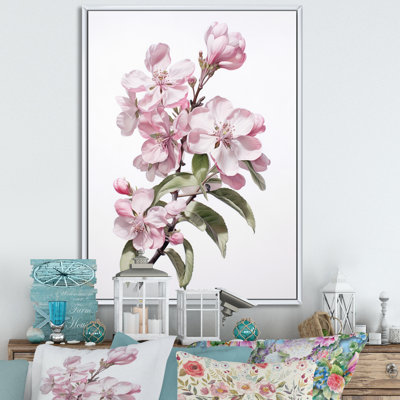 Dawyne Apple Blossom Elegance monochromatique sur toile