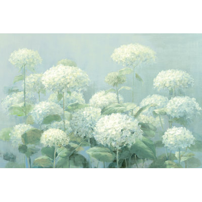 " White Hydrangea Garden Sage Crop " by Danhui Nai