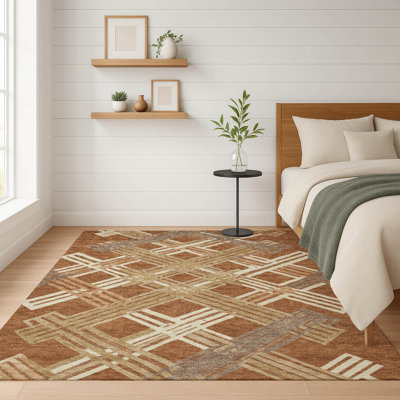 Tapis géométrique intérieur / extérieur lavable à la machine Chantille ACN2452