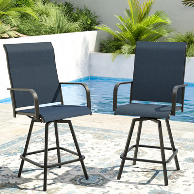 Tabouret de bar d'extérieur en métal (ensemble de 2)