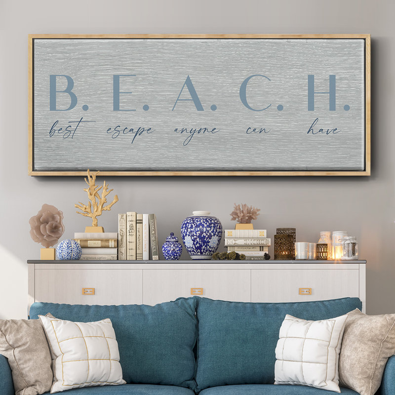 Best Escape- Framed Canvas, 8" H x 20" W