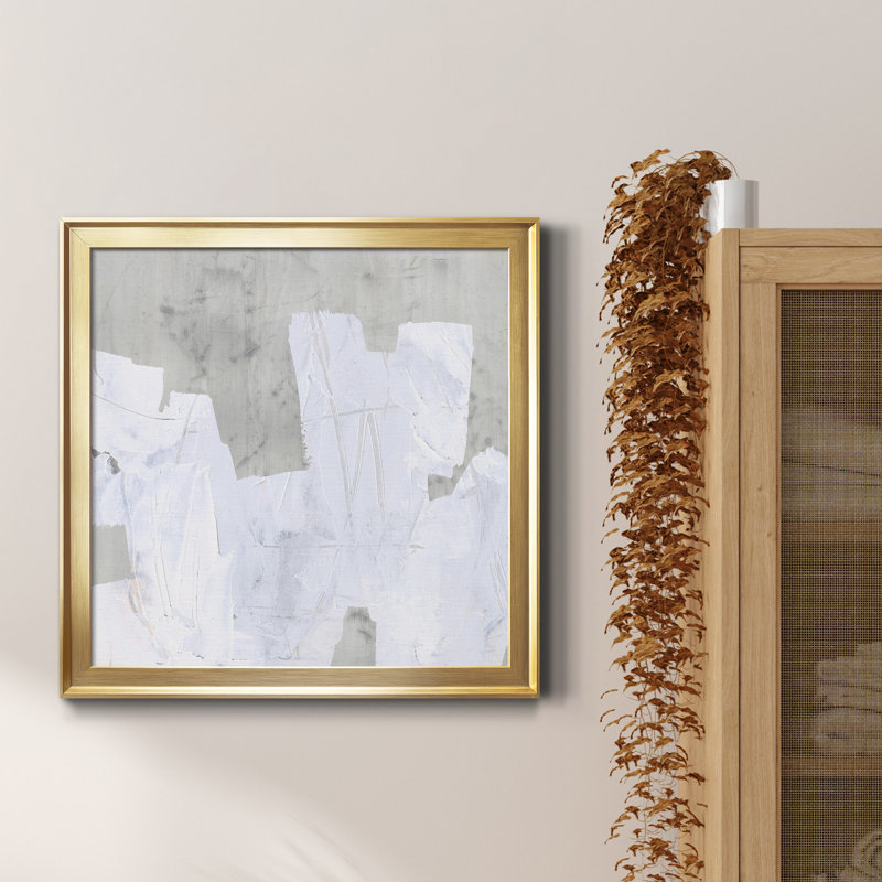 Ice Shield II - reproduction encadrée de qualité supérieure - prête à être accrochée, Toile avec cadre doré, Pas de tapis