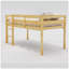 Lit mezzanine pratique en bois avec échelle pour un repos et un jeu confortables, convenant à diverses décorations et maximisant l'espace