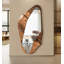 Miroir mural rétro en bois massif