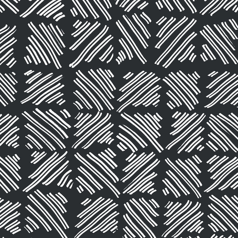 Hatched, White on Black, Paper