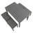Roann Rectangular Table with 4  Bench Garden Set Coffee