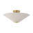 3-Light Mushroom-Shaped Fabric Semi-Flush Mount