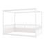 Lit double S avec baldaquin - Bois de pin blanc et solide