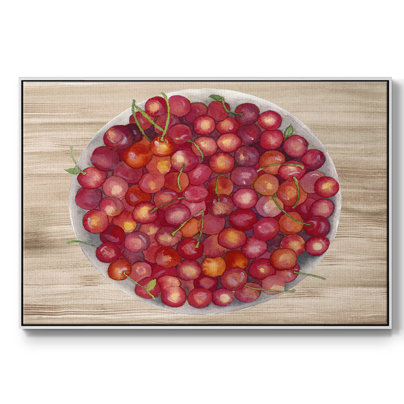 «Bowls Of Fruit IV», reproduction d'art sur toile, H 25 po x l 37 po x P 2 po, Blanc