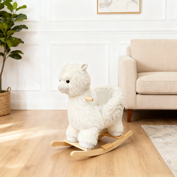 ORCHID Soft Plush Rocking Toy With Hand Puppets And Safety Belt,Kids ...