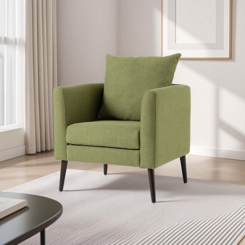 Fauteuil demi-tonneau de 29,55 po Meribeth, Fausse fourrure beige