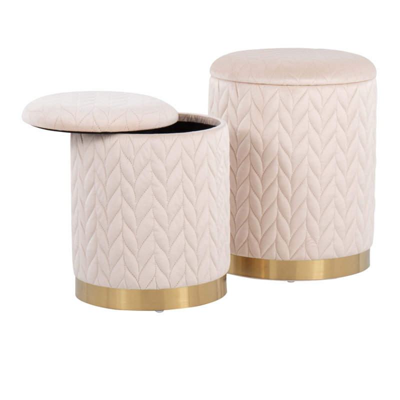 Quilted Ottoman Set