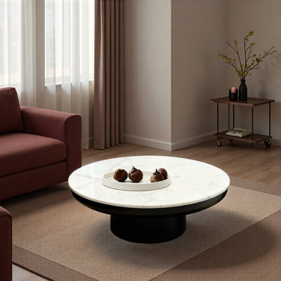 Table basse italienne en marbre blanc