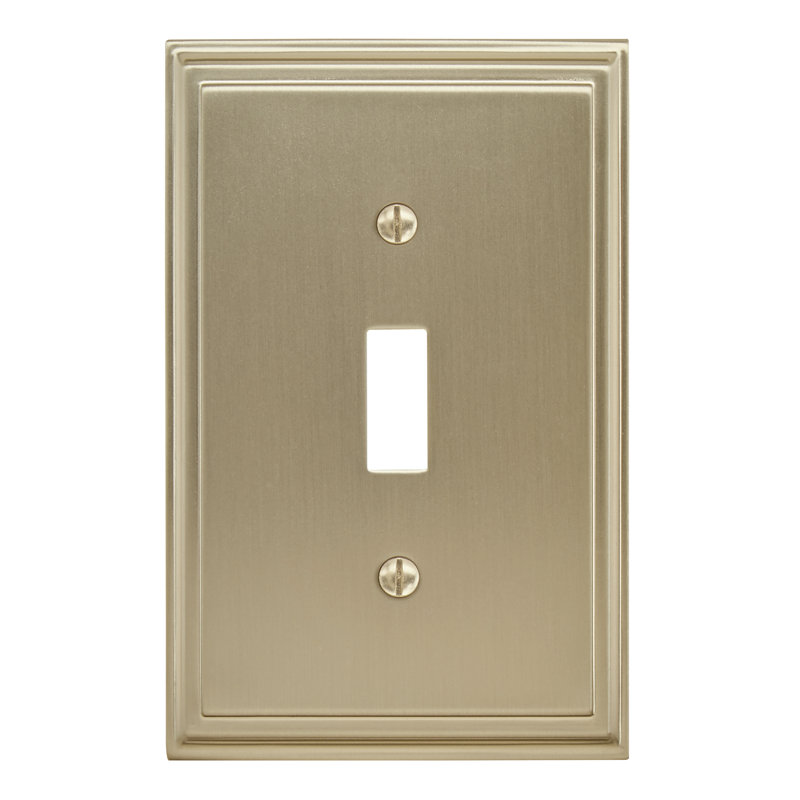 Mulholland 1-Gang Toggle Light Switch Wall Plate, Golden Champagne