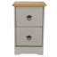 Prochniak 2-Drawer Compact Bedside Cabinet, Wax Finish, 35cm