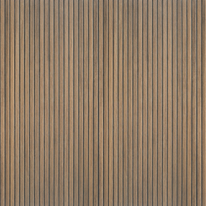Sake 24 in. x 48 in. Porcelain Ribbed Wood Look Wall Tile (15.49 Sq. Ft. / Case), Osaka Teak