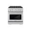 ZLINE 30 in. 4.2 cu. ft. Paramount Dual Fuel Range W/ 4 Burner DuoPro Cooktop and Electric Convection Oven in Satin Stainless Steel-603319645-603319644