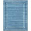 Hand Knotted Geometric Area Rug in Blue/White