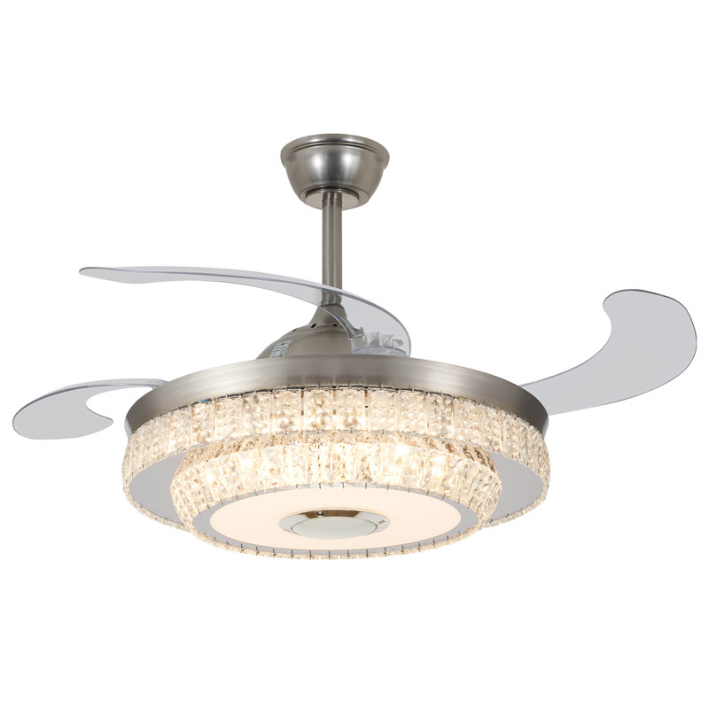42'' Tarquinia 4 - Blade LED Ceiling Fan with Remote Control, Bluetooth and Speaker