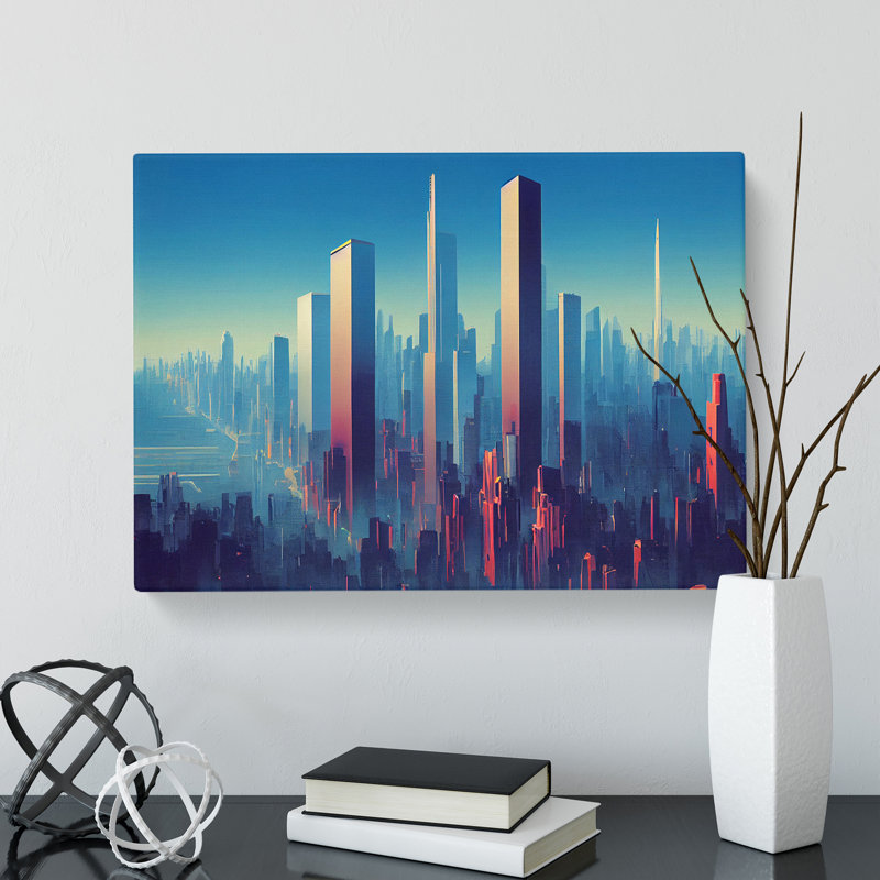 Miraculous Skyscraper Skyline - Wrapped Canvas, 50cm H x 76cm W x 3cm D